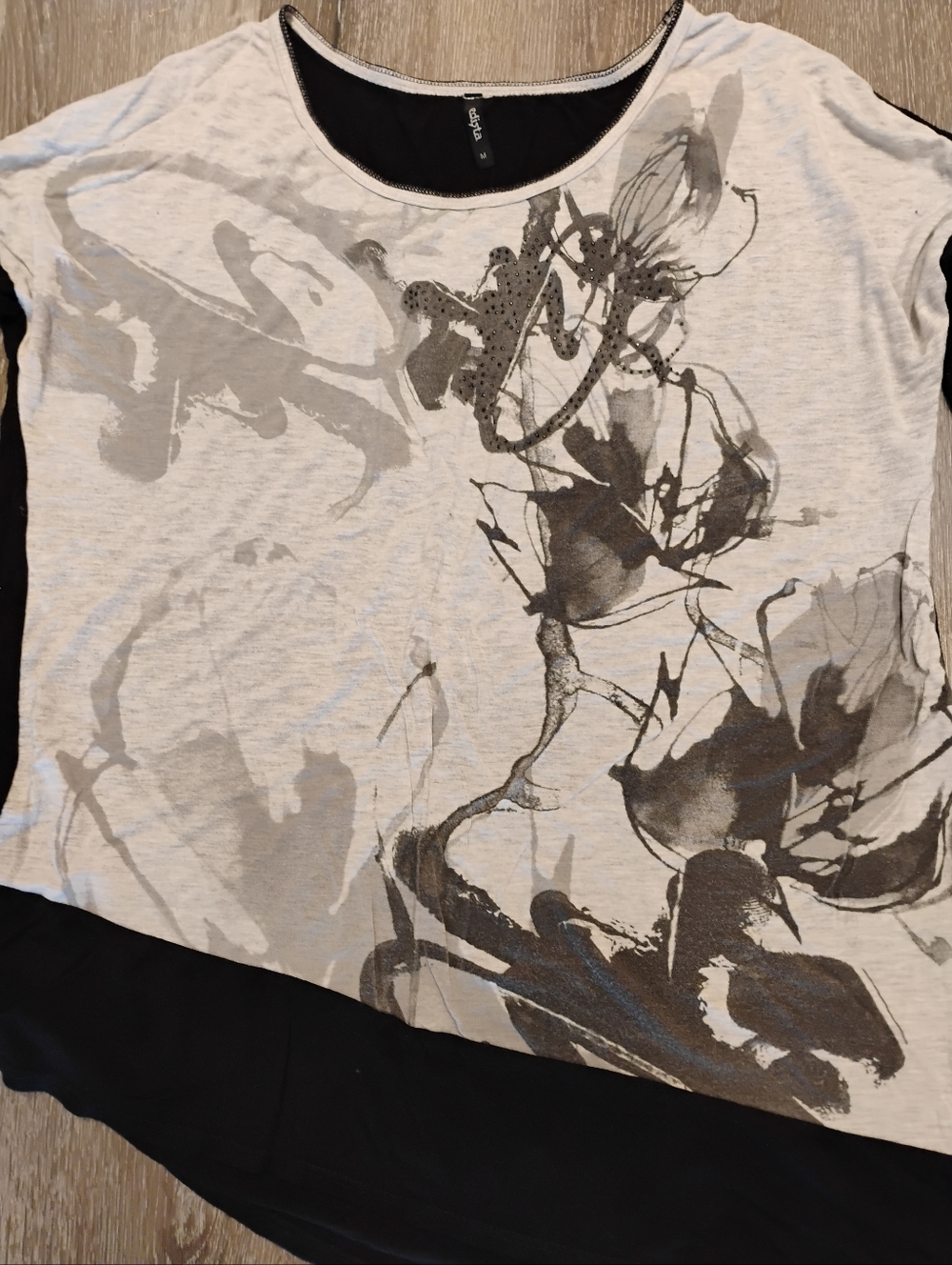 🔥HOT DEAL🔥 EDISTA unique, asymmetrical tunic monochrome landscape painting